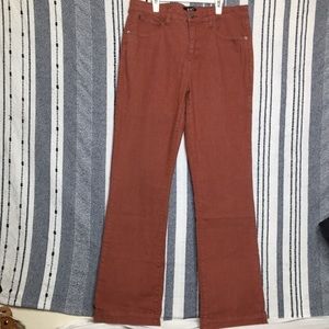 Oat New York Women’s Boot Cut Jeans in Rust Brown
